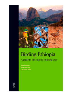 Birding Ethiopia - A guide to the country's birding sites | Lynx Nature Books