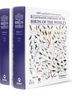 HBW and BirdLife International Illustrated Checklist of the Birds of the World. SET of TWO Volumes: Volume 1: Non-passerines & Volume 2: Passerines | Lynx Nature Books