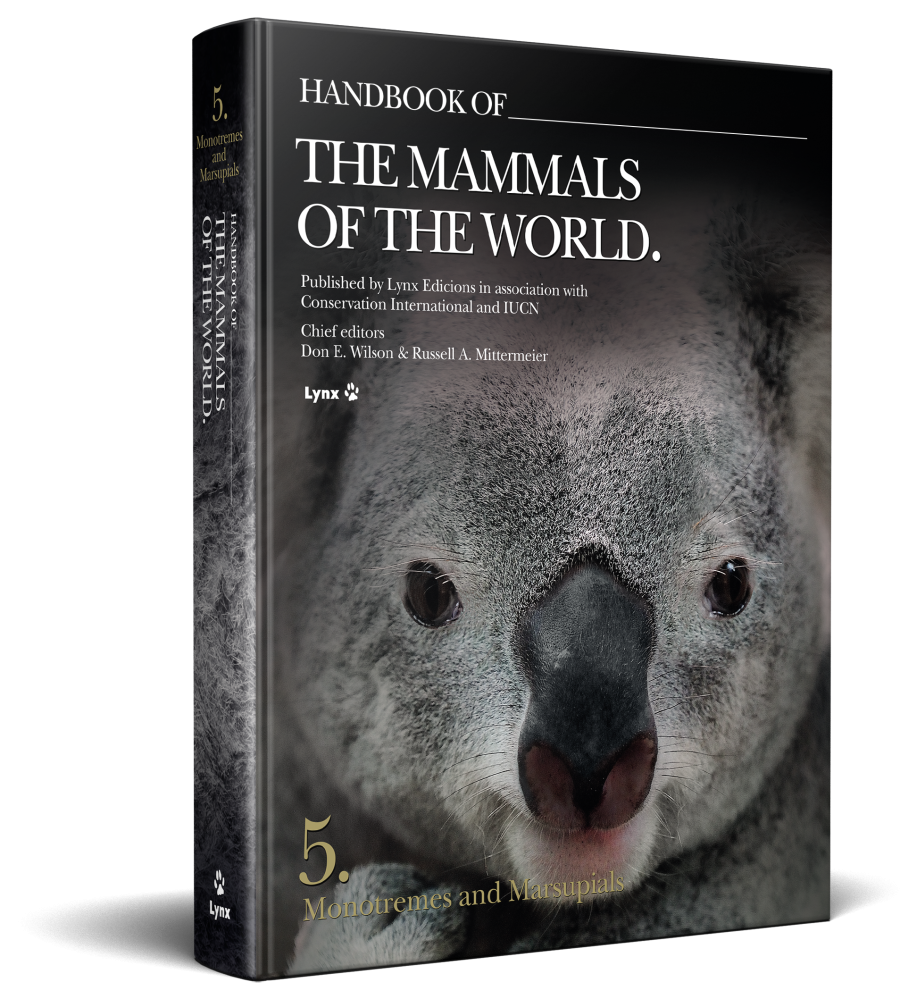 3D Cover of Handbook of the Mammals of the World Volume 5 Monotremes and Marsupials