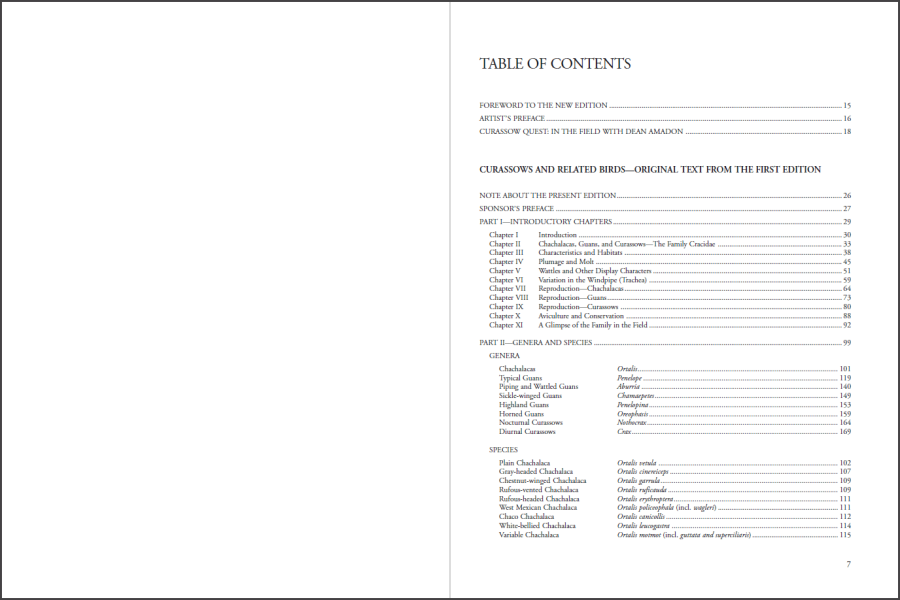 Curassows and Related Birds sample page