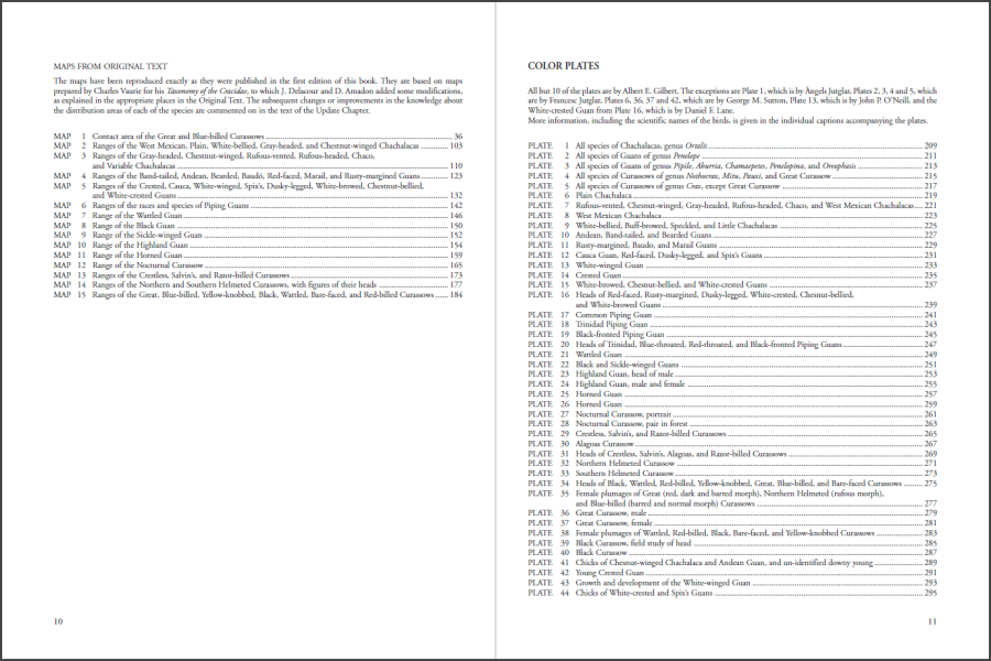 Curassows and Related Birds sample page