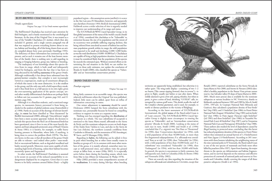 Curassows and Related Birds sample page